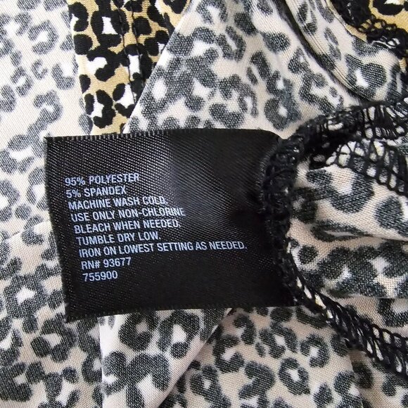 💎East 5th Leopard Animal Print Pleated Full Midi Skirt - Picture 4 of 6